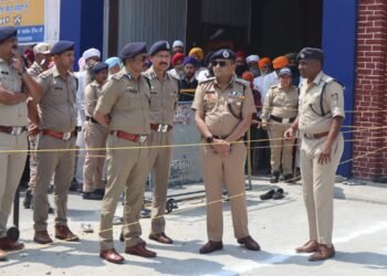 पुलिस महानिदेशक द्वारा नानकमत्ता क्षेत्र में हुए हत्याकांड के घटनास्थल का किया गया स्थलीय निरीक्षण
