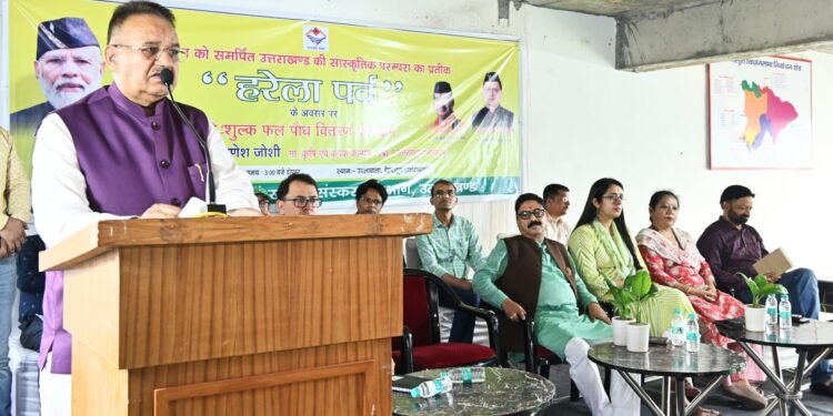 उद्यान विभाग इस वर्ष लोकपर्व हरेला पर प्रदेशभर में 9.50 लाख फलदार पौधों का करेगा वृक्षारोपण :जोशी