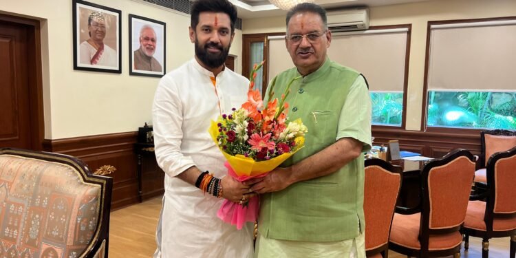 केंद्रीय खाद्य प्रसंस्करण उद्योग मंत्री चिराग पासवान से कृषि मंत्री गणेश जोशी ने की शिष्टाचार भेंट , इस मुद्दे पर हुई बात..