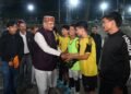 कैबिनेट मंत्री गणेश जोशी ने खिलाड़ियों से परिचय प्राप्त कर खिलाड़ियों का उत्साहवर्धन किया