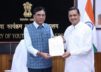 गढ़वाल सांसद अनिल बलूनी ने केंद्रीय खेल एवं युवा मामलों के मंत्री मनसुख मंडविया से की मुलाकात