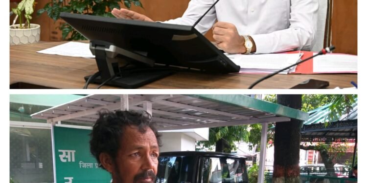 गरीब मजदूर राजू की आवाज़ बनी डीएम की संवेदना, डॉक्टरों को बुलाकर शुरू कराया जले हाथ का इलाज