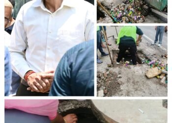 जिला प्रशासन की त्वरित प्रतिक्रिया टीमों ने बारिश में राहत दी जनता को, कचरे से जाम चैंबर की गहन सफाई कर खोली निकासी की राह।