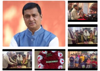 कोटद्वार के कुष्ठ आश्रम में कुष्ठ रोगियों और परिजनों को फल प्रदान कर अनिल बलूनी के जन्मदिन पर स्वास्थ्य सेवा के प्रति जागरूकता संदेश दिया गया